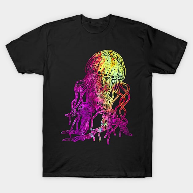 Colorful Jellyfish T-Shirt by Mila46